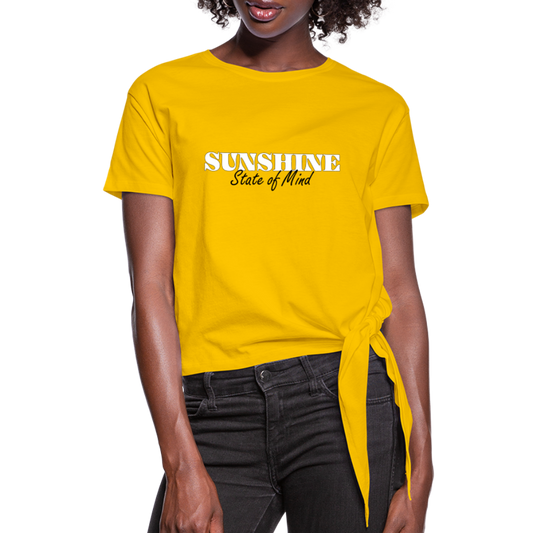 Sunshine State of Mind Knotted Tee - sun yellow